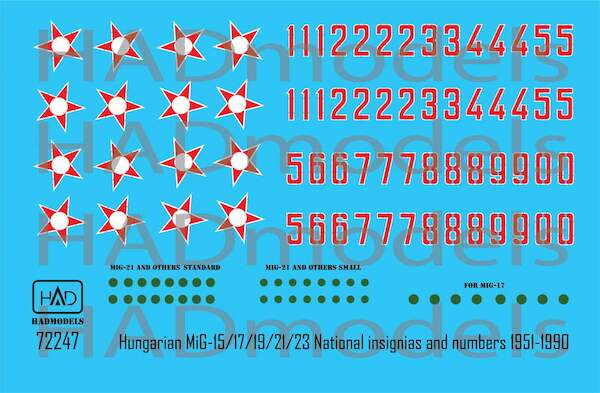 Hungarian MiG-15/17/19/21/23 national insignias  HAD72247