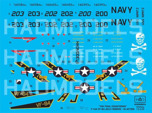 F14A Tomcat (VF84 Jolly Rogers) (Tom cats in action  - The Final Countdown)  HAD72251