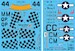 P51B/C Mustang 15th AF USAAF Dry Water Decal  HADDW32003