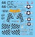 P51B/C Mustang 15th AF USAAF Dry Water Decal  HADDW72003