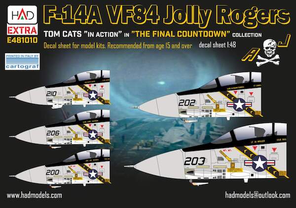 F14A Tomcat VF84 "Jolly Rogers" Tomcats in action in the Final Countdown Collection HADE481010