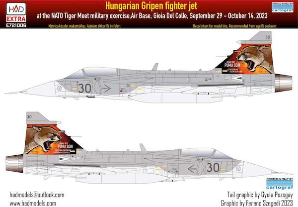 SAAB JAS-39 Gripen Tigermeet 2023 HUNG AF)  HADE72006
