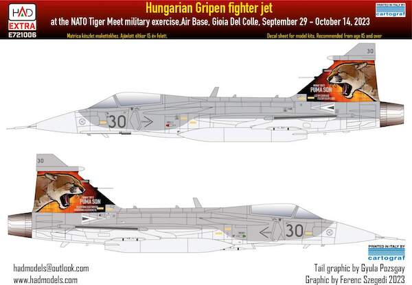 SAAB JAS-39 Gripen Tigermeet 2023 HUNG AF) HADE72006