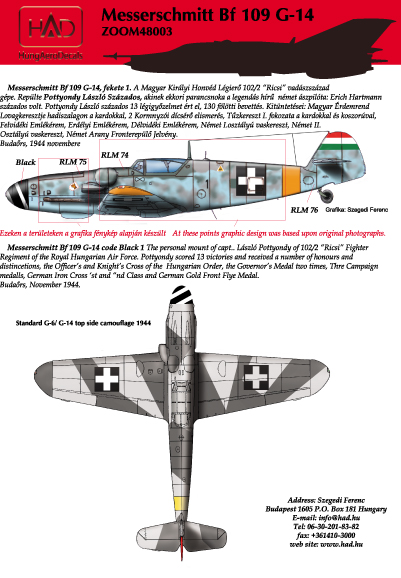 Messerschmitt Bf109G-14 (Hungarian AF)  HADZOOM48003