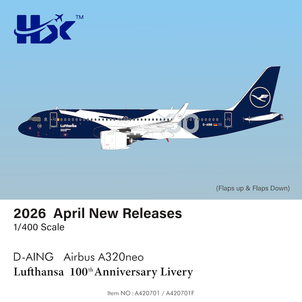 Airbus A320neo Lufthansa "100 Years" D-AING Flaps Down  A420701F