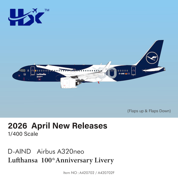 Airbus A320neo Lufthansa "100 Years" D-AIND Flaps Down  A420702F