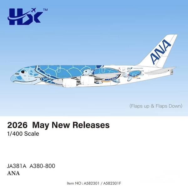 Airbus A380 ANA Flying Honu-Lani (Blue Turtle ) JA381A A582301