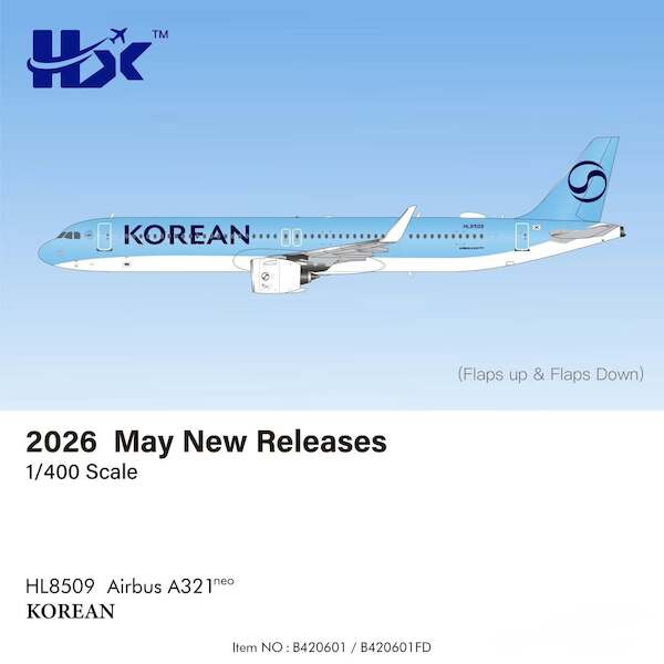 Airbus A321 Korean HL8509 Flaps Down B420601F