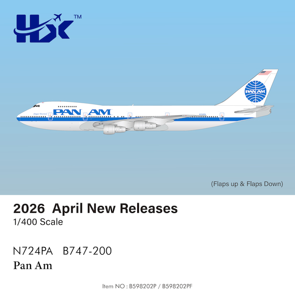 Boeing 747-200 Pan Am “Clipper Fairwind" N724PA Flaps Down Polished  B598202PF