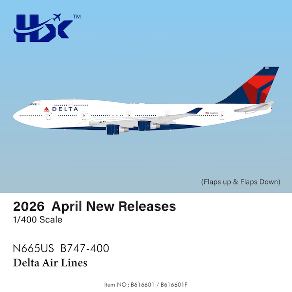 Boeing 747-400 Delta Air Lines N665US Flaps Down  B616601F