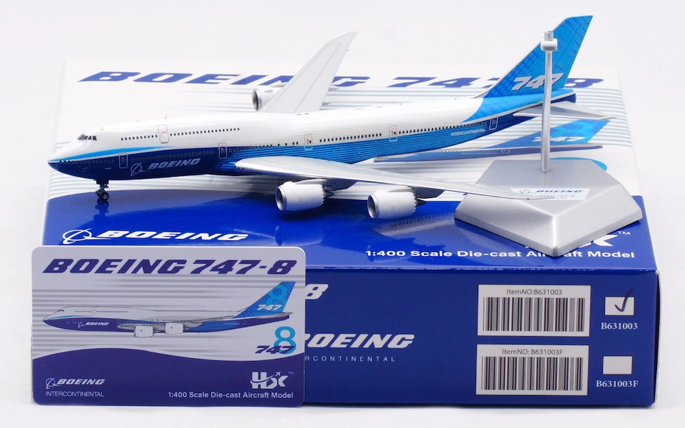 HX Models B631003 Boeing 747-8 Boeing House colours