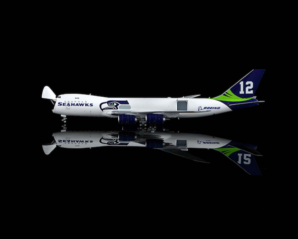 Boeing 747-8 Boeing Company "Seattle Seahawks" N841BA Interactive Version  B631007C