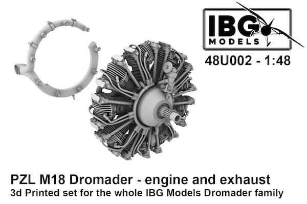 PZL M18 Dromader - Engine and Exhaust  48U002