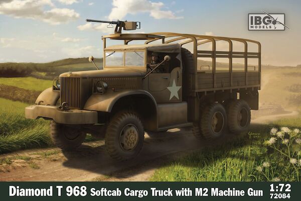 Diamond T968 softcab Cargo truck with M2 Machine Gun 72084