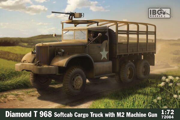 Diamond T968 softcab Cargo truck with M2 Machine Gun  72084