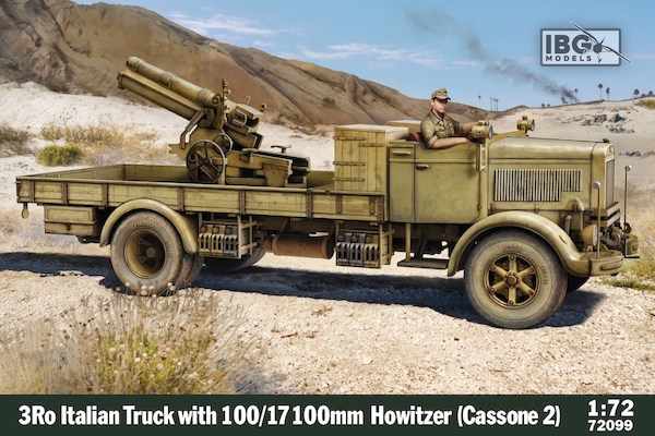 3Ro Italian truck with 100/17 100mm howitser (Cassone 2) 72099