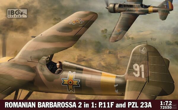 Romanian Barbarossa 2 in 1 : PZL P.11f and PZL23a Karas 72530