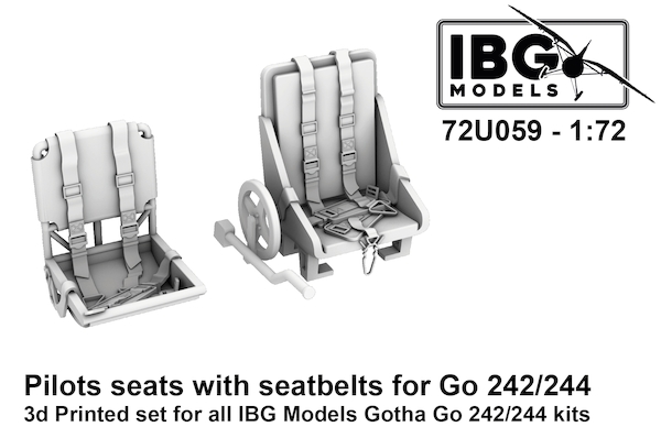 Pilots seats with seatbelts for Gotha Go-242/244 72U059