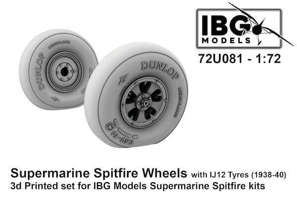 Supermarine Spitfire Wheels with IJ12 Tyres (1938-40) (IBG)  72U081