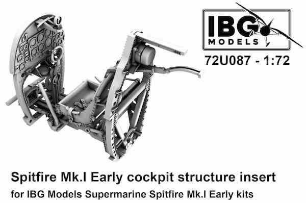 Spitfire MK1 Early Cockpit Structure Insert (IBG) 72U087