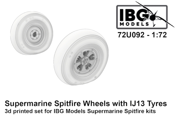 Supermarine Spitfire Wheels with IJ13 Tyres (IBG)  72U092