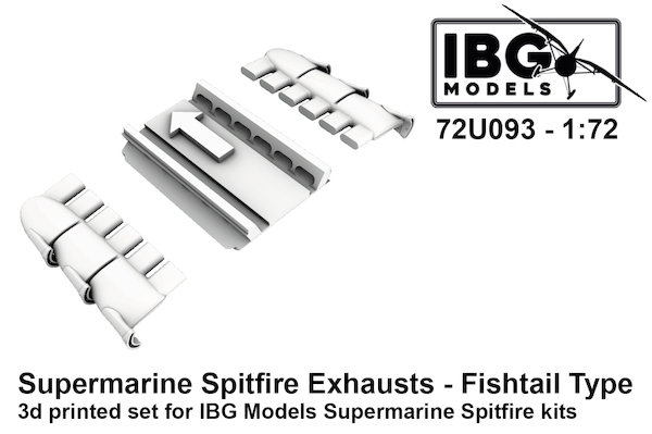 Supermarine Spitfire Exhausts - Fishtail Type (IBG) 72U093