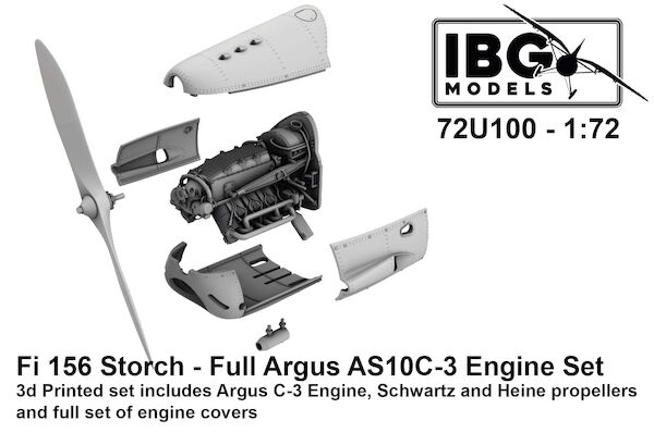 Fi 156 Storch – Full Argus AS10C-3 Engine Set (IBG)  72U100