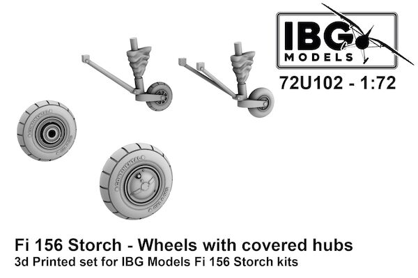 Fieseler Fi 156 Storch Wheels  with covered hubs (IBG)  72U102