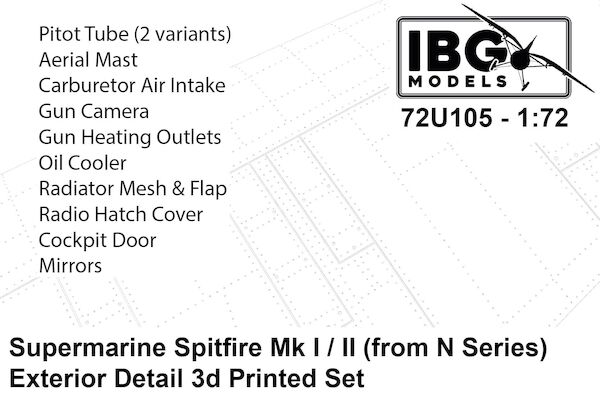 Supermarine Mk Vb Trop Exterior Detail Set (IBG)  72U105