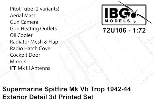 Spitfire Mk Vb Trop Cockpit Structure Insert  (IBG)  72U110