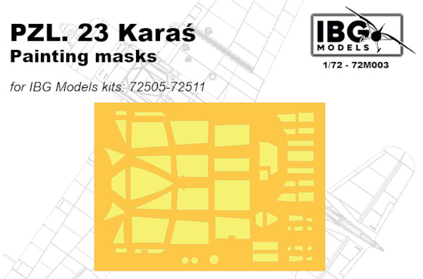 Painting Mask for PZL 23 Karas (IBG) IBG72M003