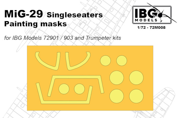 Painting Mask for MiG-29 Singleseater IBG72M008