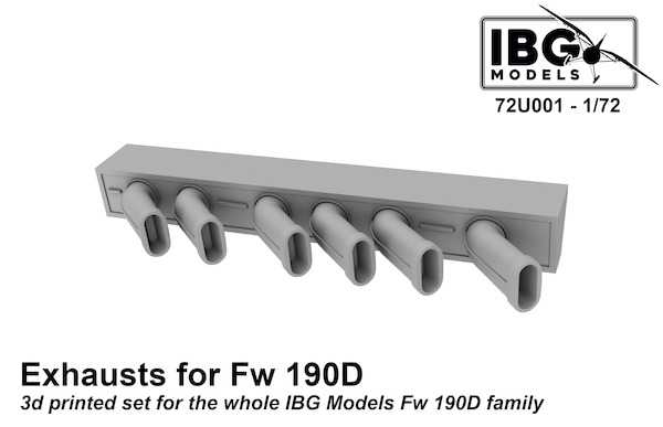 Exhausts for Focke Wulf FW190D (IBG) IBG72U001