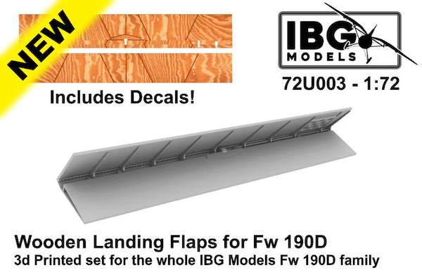 Wooden flaps for Focke Wulf FW190D (IBG)  IBG72U003