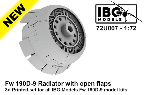 Radiator with open flaps for Focke Wulf FW190D (IBG)  IBG72U007