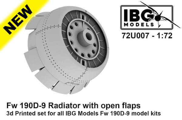 Radiator with open flaps for Focke Wulf FW190D (IBG) IBG72U007