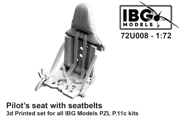 Pilots seat with seatbelts for PZL P11c (IBG)  IBG72U008