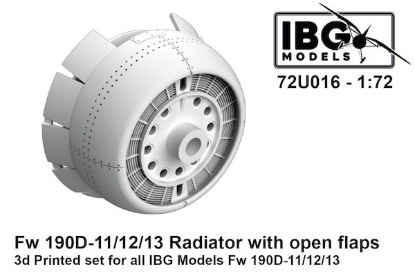 Radiator with open flaps for Focke Wulf FW190D-11/12/13 (IBG)  IBG72U016