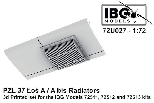Radiators for PZL 37 Los A/A bis (IBG) IBG72U027