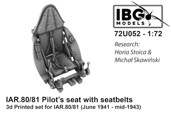 Pilots seat with seatbelts for IAR80/81 (june 1941-mid 1943) (IBG) IBG72U052