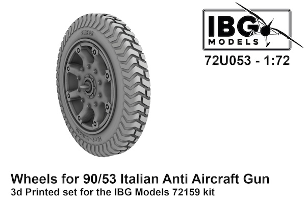 Wheels for Italian 90/53 Anti Aircraft gun (IBG 72159) IBG72U053