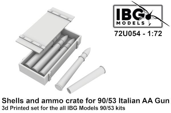 Shells and ammo crates for Italian 90/53 Anti Aircraft gun (IBG 72159) IBG72U054