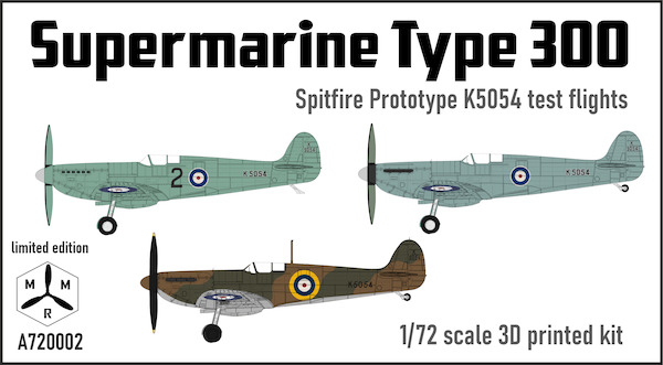 Spitfire Prototype K5054 - Stages 2,3 and 4 –  Test Flights -  MRM A720002