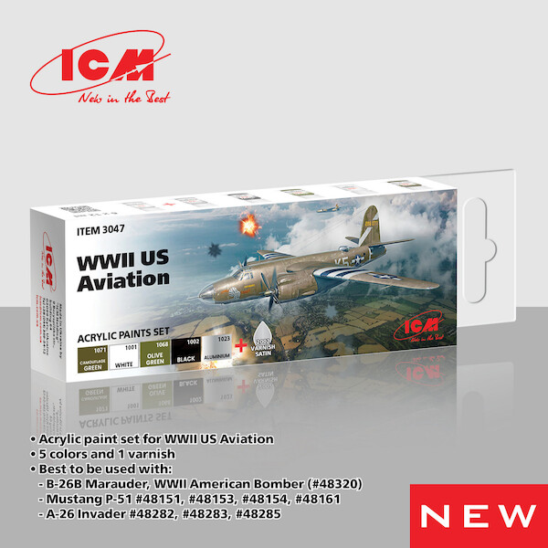 WWII US Aviation Acrylic paint set  3047