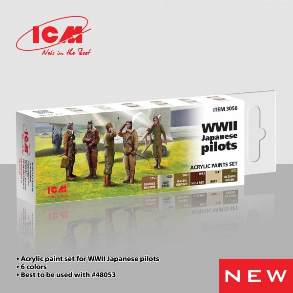 WWII Japanese Pilots Acrylic Paint set 3056