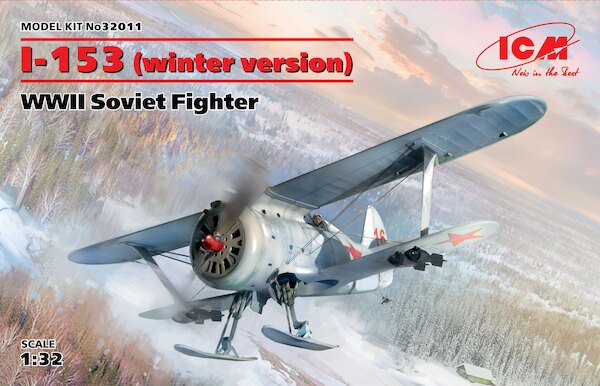 Polikarpov I-153 Chaika , WWII Soviet Fighter - winterversion on Ski's 32011