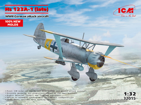 Henschel Hs-123A-1 WWII German attack aircraft 32015