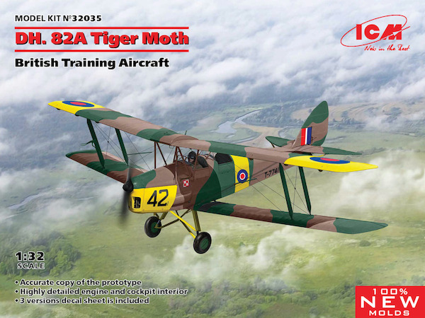 De Havilland DH82A Tiger Moth Including Dutch markings! (Silver Wings set)  32035