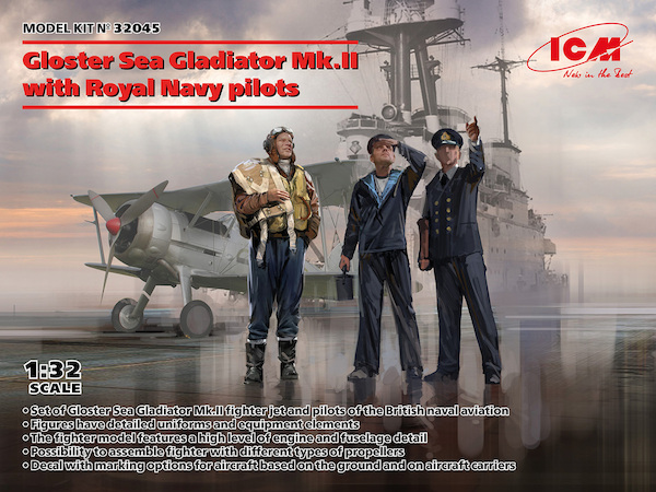 Gloster Sea Gladiator MkII with Royal Navy Pilots 32045