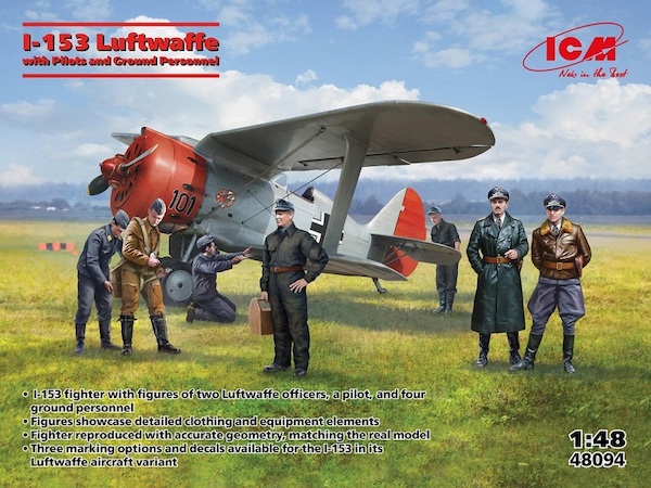 Polikarpov I-153 Chaika "Luftwaffe"with Pilots and Ground Personnel) 48094
